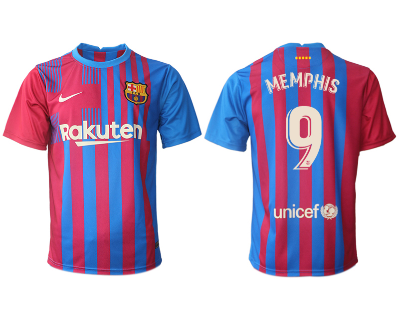 Men 2021-2022 Club Barcelona home aaa version red #9 Nike Soccer Jerseys->barcelona jersey->Soccer Club Jersey